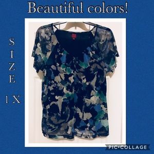 Beautiful 1X  multicolor shirt